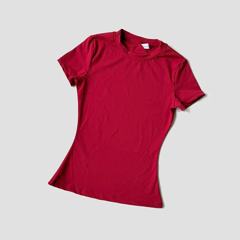 Women’s Seamless Short Sleeve Yoga Top – Fitness & Running Activewear
