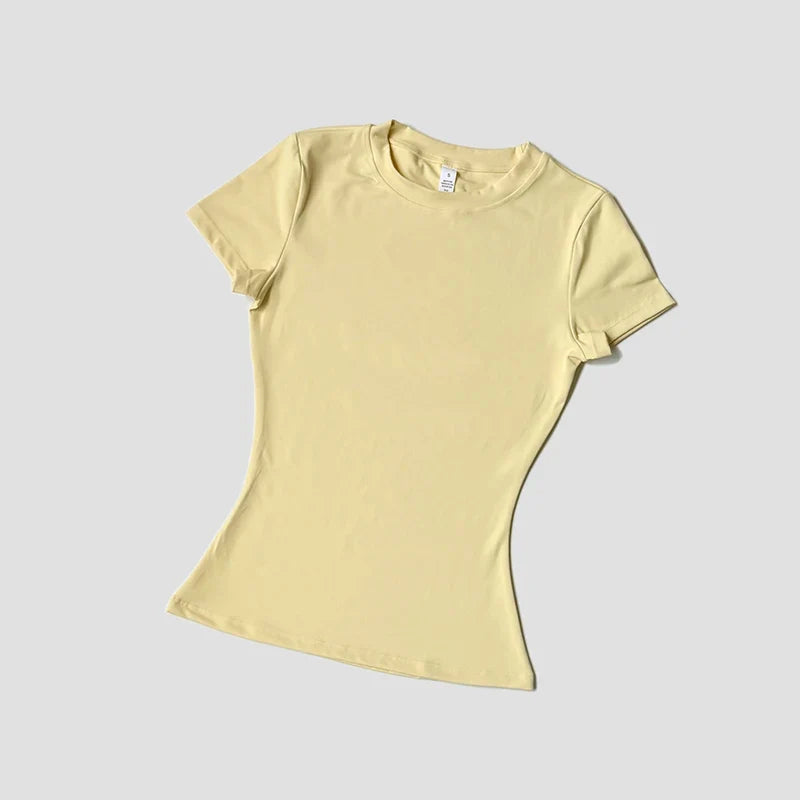 Women’s Seamless Short Sleeve Yoga Top – Fitness & Running Activewear