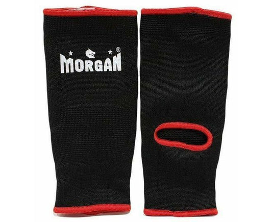 Morgan Ankle Protectors (Pair) Mma Muay Thai Kick Boxing Training - Black/Red Trim