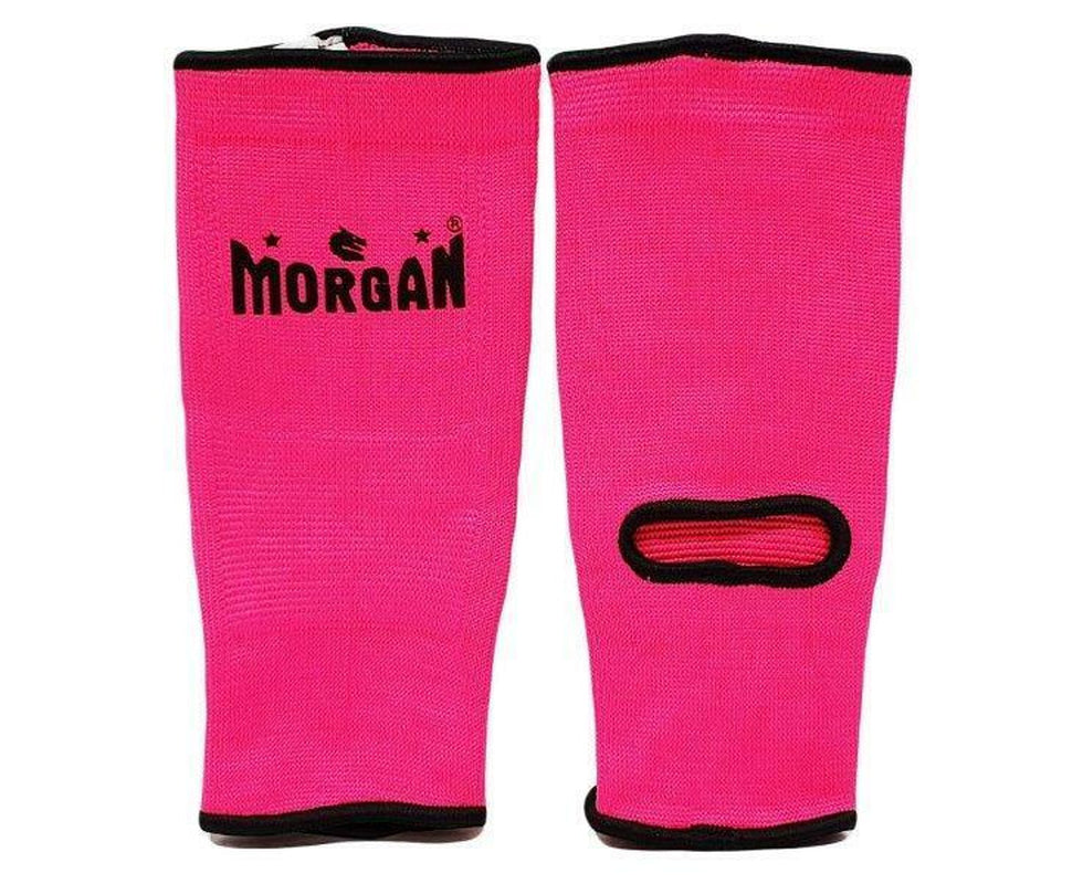 Morgan Ankle Protectors (Pair) Mma Muay Thai Kick Boxing Training - Black/Red Trim