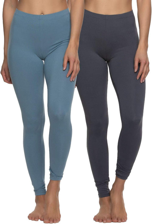 | Velvety Soft Lightweight Leggings | Moisture Wicking | Yoga | 2 Pack