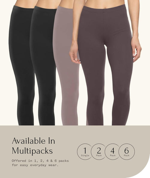 | Velvety Soft Lightweight Leggings | Moisture Wicking | Yoga | 2 Pack